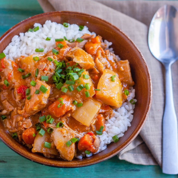 Massaman curry with beef and potatoes